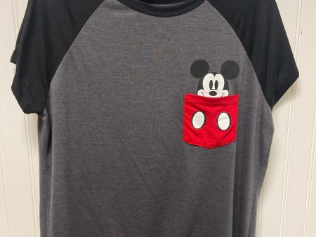 Top Short Sleeve By Disney Store In Grey & Orange, Size: Xl Fashion