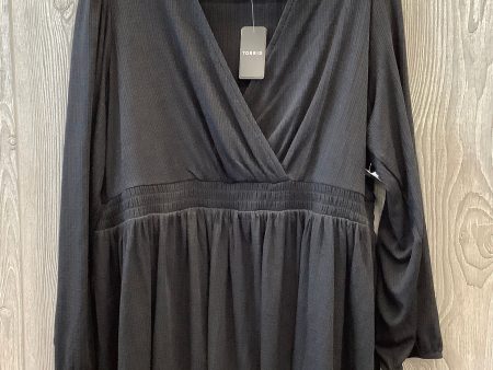 Top Long Sleeve By Torrid In Black, Size: 3x For Sale