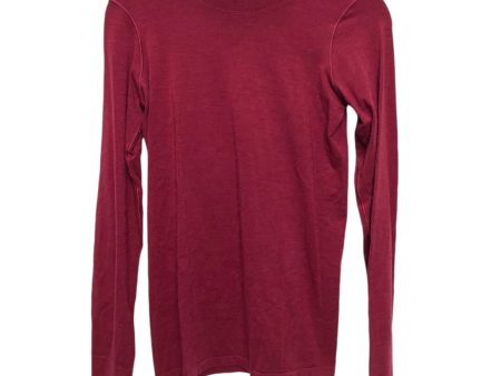 Athletic Top Long Sleeve Collar By Athleta In Red, Size: M For Sale