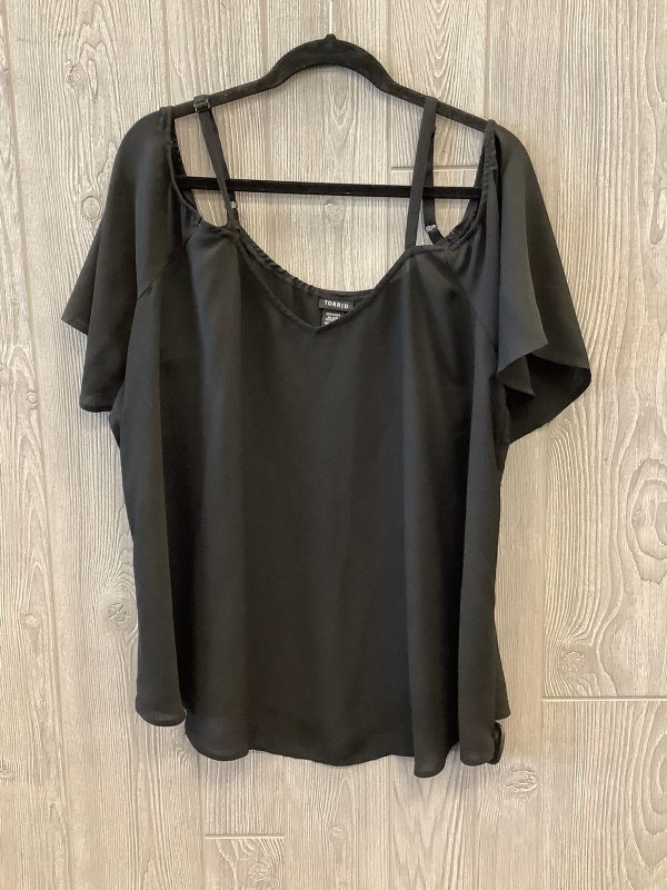 Top Short Sleeve By Torrid In Black, Size: 2x For Cheap