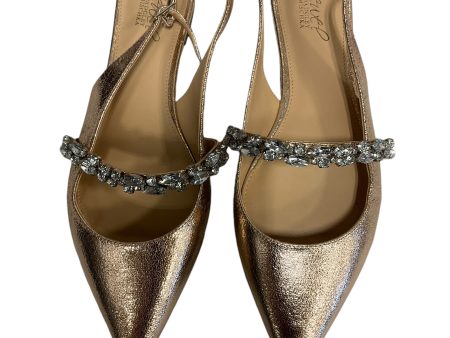 Shoes Flats By Badgley Mischka In Gold, Size: 8 For Sale