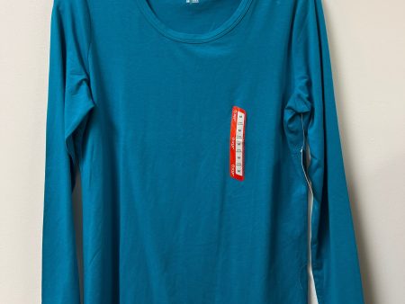 Athletic Top Long Sleeve Collar By Bcg In Blue, Size: M Cheap