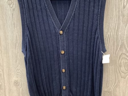 Vest Sweater By Clothes Mentor In Blue, Size: Xl Sale