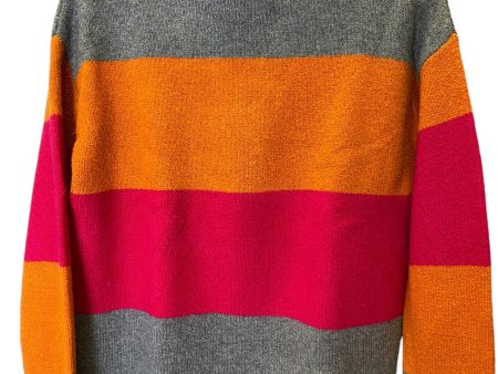 Sweater By C And C In Grey & Orange, Size: M Supply