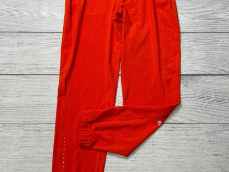 Athletic Pants By Lululemon In Orange, Size: S For Sale