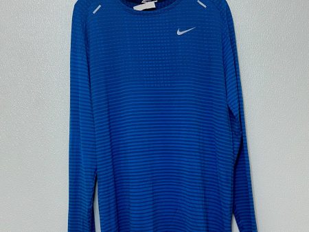 Athletic Top Long Sleeve Crewneck By Nike In Blue, Size: Xl Online now