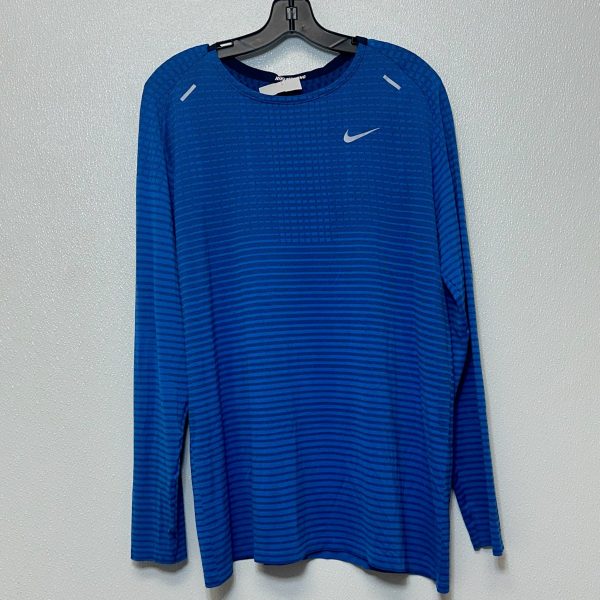 Athletic Top Long Sleeve Crewneck By Nike In Blue, Size: Xl Online now