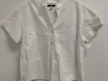 Blouse Short Sleeve By Banana Republic In White, Size: M Discount