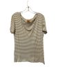 Top Short Sleeve By Tory Burch In Tan & White, Size: M Online Sale