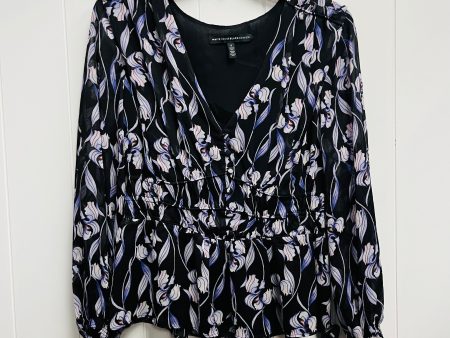 Blouse Long Sleeve By White House Black Market In Purple, Size: S Online now