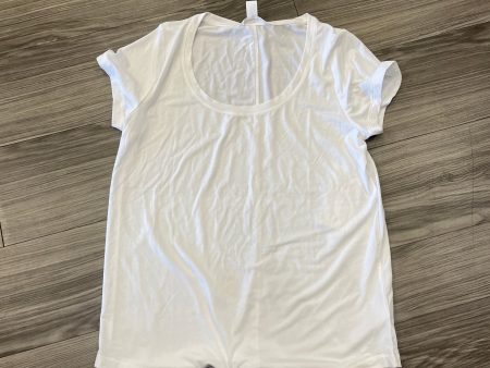 Athletic Top Short Sleeve By Athleta In White, Size: S Discount