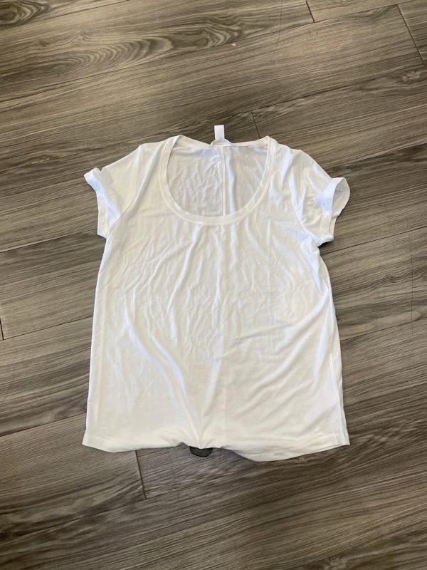 Athletic Top Short Sleeve By Athleta In White, Size: S Discount