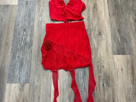 Skirt Set 2pc By Hello Molly In Red, Size: Xs Online Sale