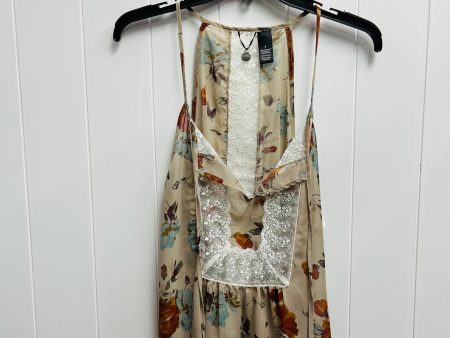 Top Sleeveless By Bke In Orange & Tan, Size: S Online