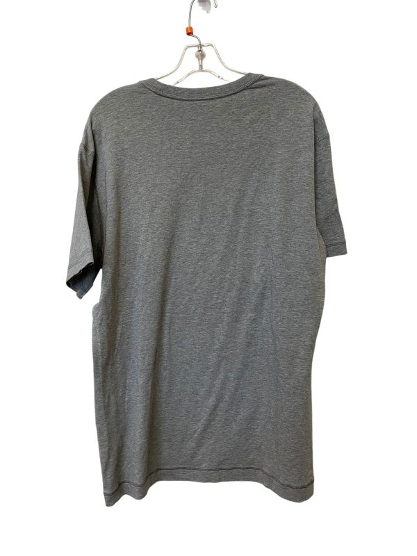 Athletic Top Short Sleeve By Lululemon In Grey, Size: Xl For Discount