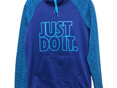 Athletic Sweatshirt Hoodie By Nike In Blue, Size: S For Cheap