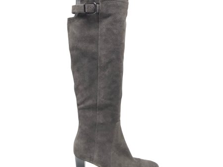 Boots Mid-calf Heels By Via Spiga In Grey, Size: 6.5 For Cheap