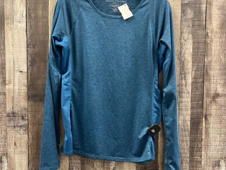 Athletic Top Long Sleeve Collar By Threads 4 Thought In Blue, Size: S Supply