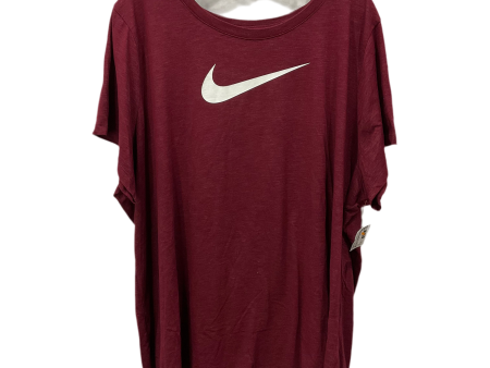 Athletic Top Short Sleeve By Nike Apparel In Red, Size: 3x Online now