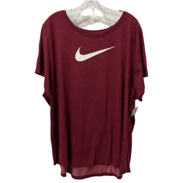 Athletic Top Short Sleeve By Nike Apparel In Red, Size: 3x Online now