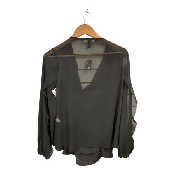 Blouse Long Sleeve By White House Black Market In Black, Size: M Online Hot Sale