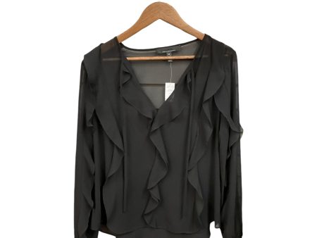 Blouse Long Sleeve By White House Black Market In Black, Size: M Online Hot Sale