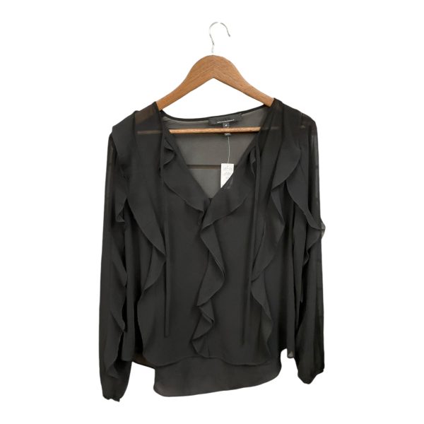 Blouse Long Sleeve By White House Black Market In Black, Size: M Online Hot Sale