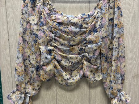 Blouse Long Sleeve By Pleione In Floral Print, Size: S Supply