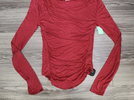 Blouse Long Sleeve By Free People In Red, Size: L For Cheap