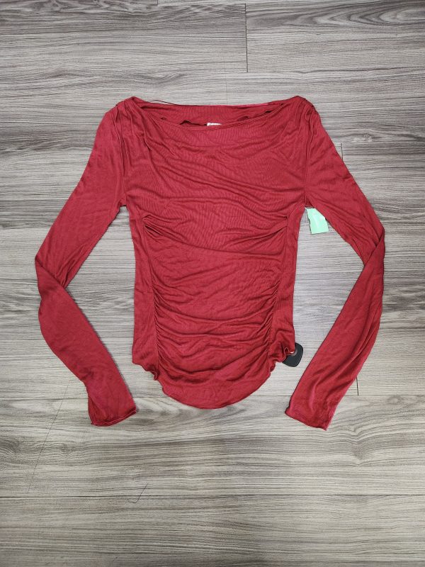 Blouse Long Sleeve By Free People In Red, Size: L For Cheap