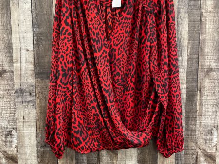 Blouse Long Sleeve By International Concepts In Animal Print, Size: 2x Online Sale