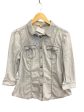 Blouse Luxury Designer By Burberry In Grey, Size: L on Sale