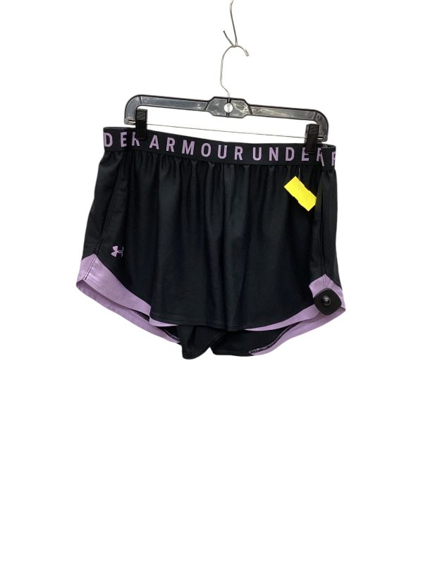 Athletic Shorts By Under Armour In Black & Purple, Size: Xxl Online now