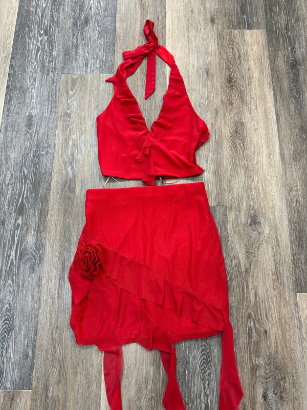 Skirt Set 2pc By Hello Molly In Red, Size: Xs Online Sale