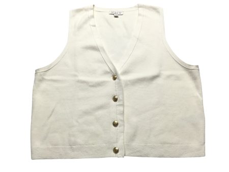 Vest Sweater By J. Crew In Ivory, Size: 1x Fashion