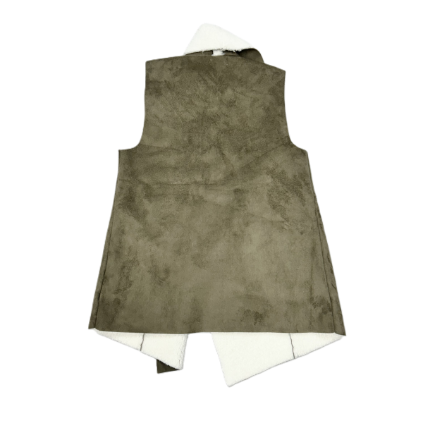 Vest Faux Fur & Sherpa By Susina In Green & White, Size: Xs Online