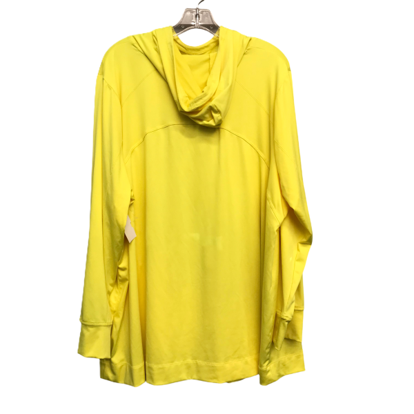 Athletic Top Long Sleeve Hoodie By Catherines In Yellow, Size: 2x Hot on Sale