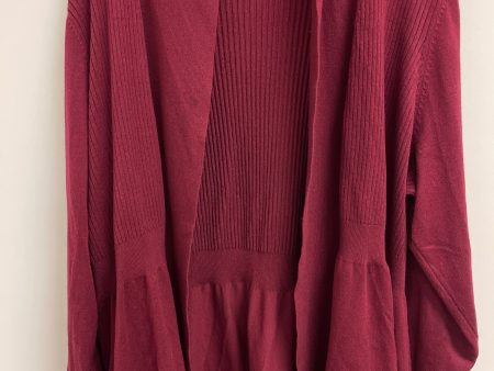 Sweater Cardigan By Liz Claiborne In Red, Size: 3x Supply