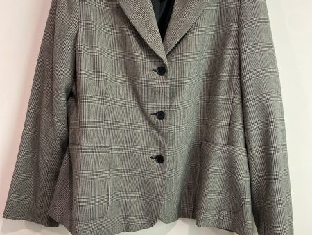 Blazer By Investments In Grey, Size: 1x Fashion