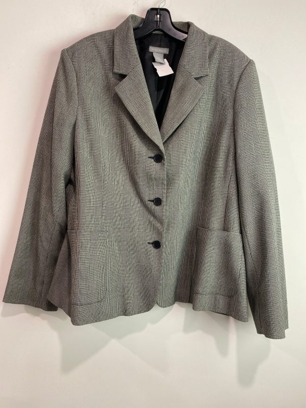 Blazer By Investments In Grey, Size: 1x Fashion