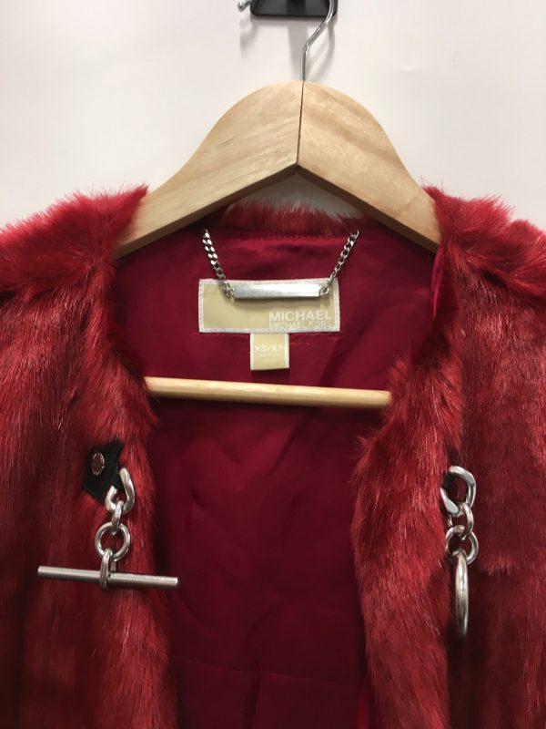 Vest Faux Fur & Sherpa By Michael Kors In Red, Size: Xs Sale