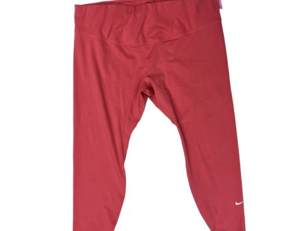 Athletic Leggings By Nike Apparel In Pink, Size: 3x Online now