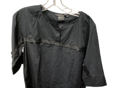 Top 3 4 Sleeve By Armani Exchange In Black, Size: S For Cheap