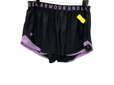 Athletic Shorts By Under Armour In Black & Purple, Size: Xxl Online now