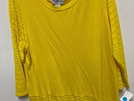 Sweater By Peck And Peck In Yellow, Size: Xl For Cheap