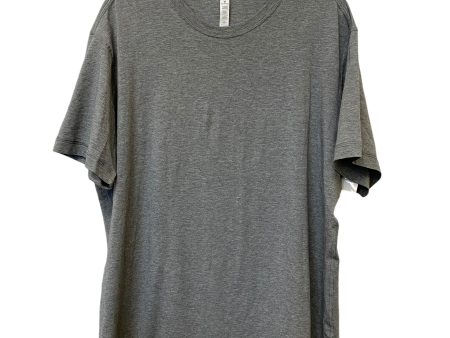 Athletic Top Short Sleeve By Lululemon In Grey, Size: Xl For Discount