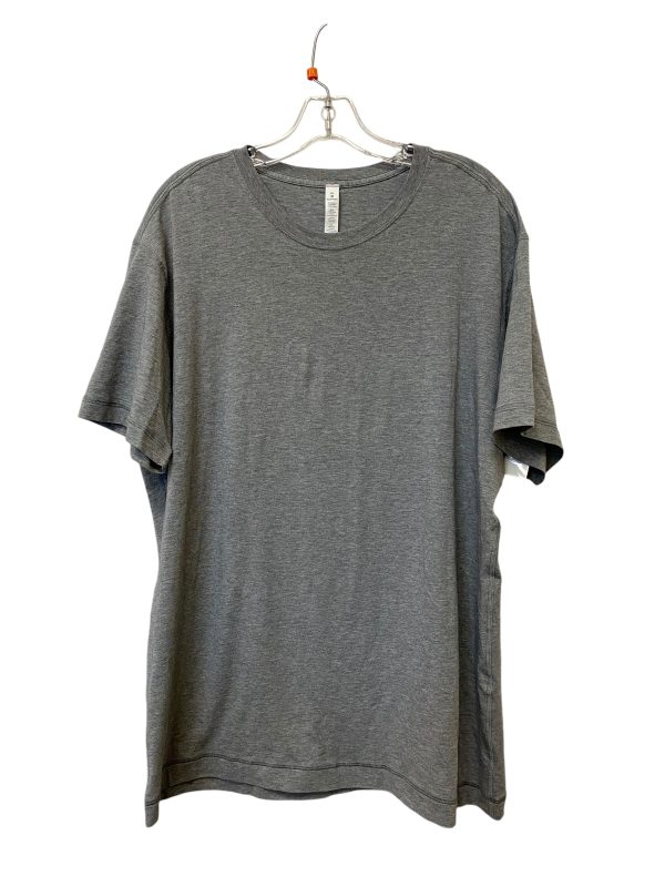 Athletic Top Short Sleeve By Lululemon In Grey, Size: Xl For Discount