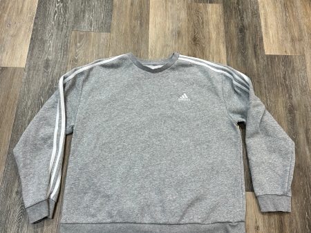 Athletic Sweatshirt Crewneck By Adidas In Grey, Size: Xl Online now