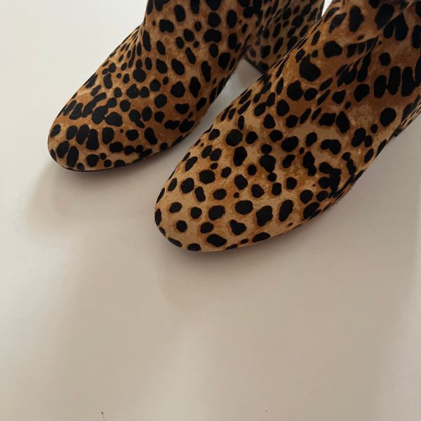 Boots Ankle Heels By J Crew In Animal Print, Size: 8 Hot on Sale