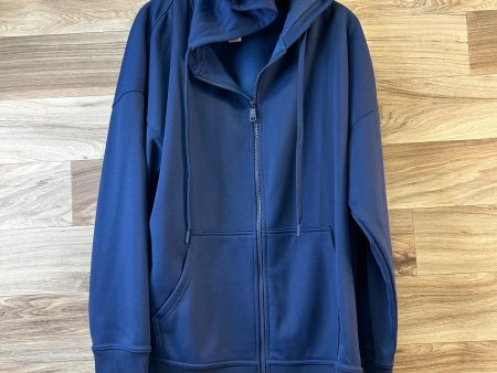 Athletic Sweatshirt Hoodie By Love & Sports In Blue, Size: Xl For Sale